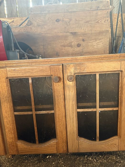 Komplet 2 szafek kuchennych drewnianych