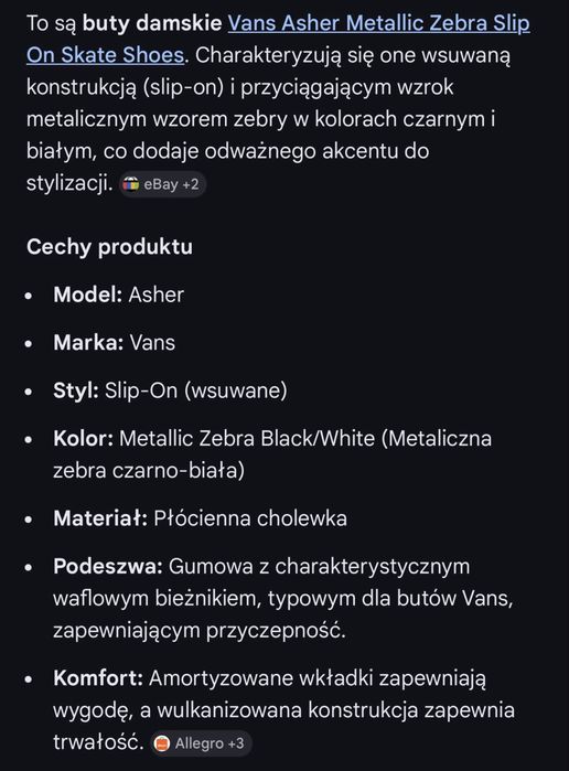 Uniwersal / Vans Asher Metatallic Zebra Slip On Skate Shops