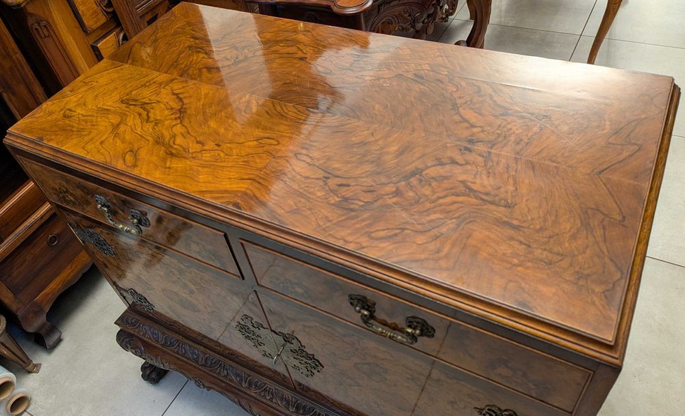 Bardzo piękna komoda na lwich łapach mahoń -sklep Dąbrowa Górnicza