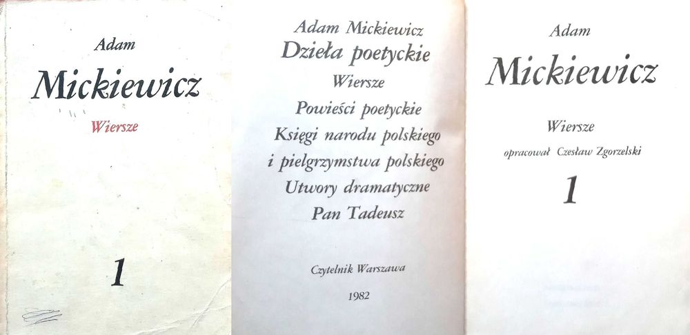 536 Adam Mickiewicz Wiersze Czytelnik Warszawa 1982