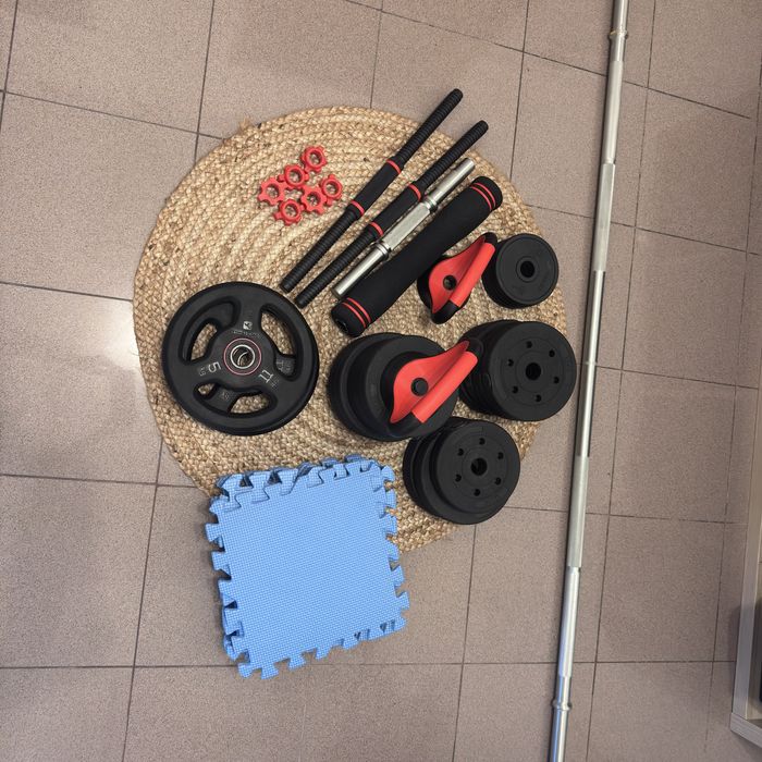 Barras.Pesos.Kettlebell.Tapete. Musculação