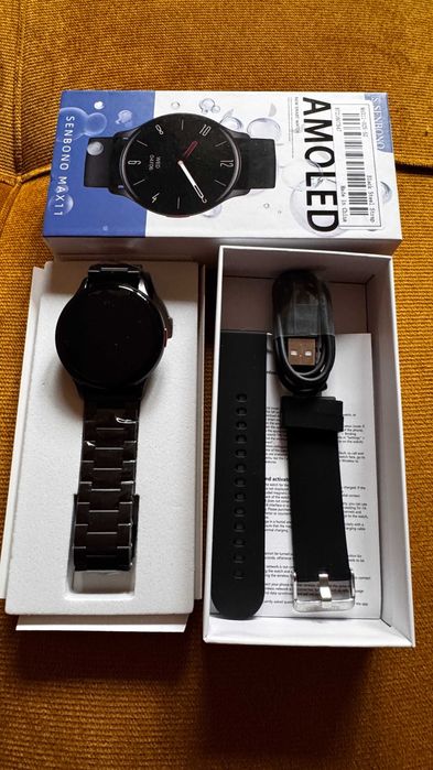 Smartwatch SENBONO z dużym wyświetlaczem HD AMOLED