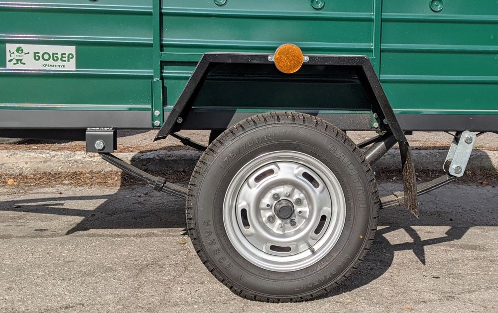 Легковой усиленный прицеп 2300*1300*500 зелёный, усиленное дышло!