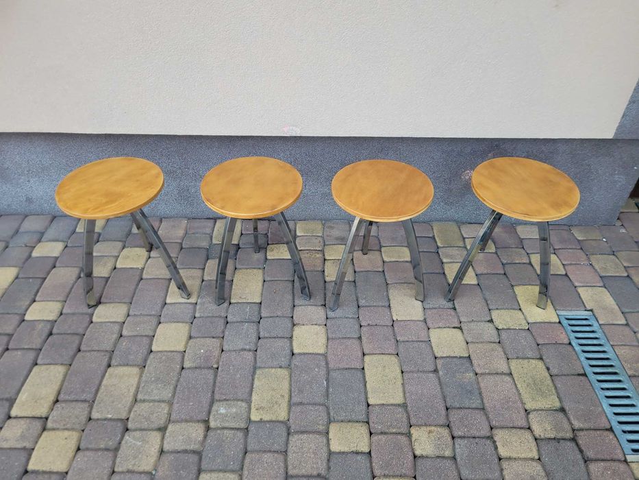 4 x Taboret Chromowany Design