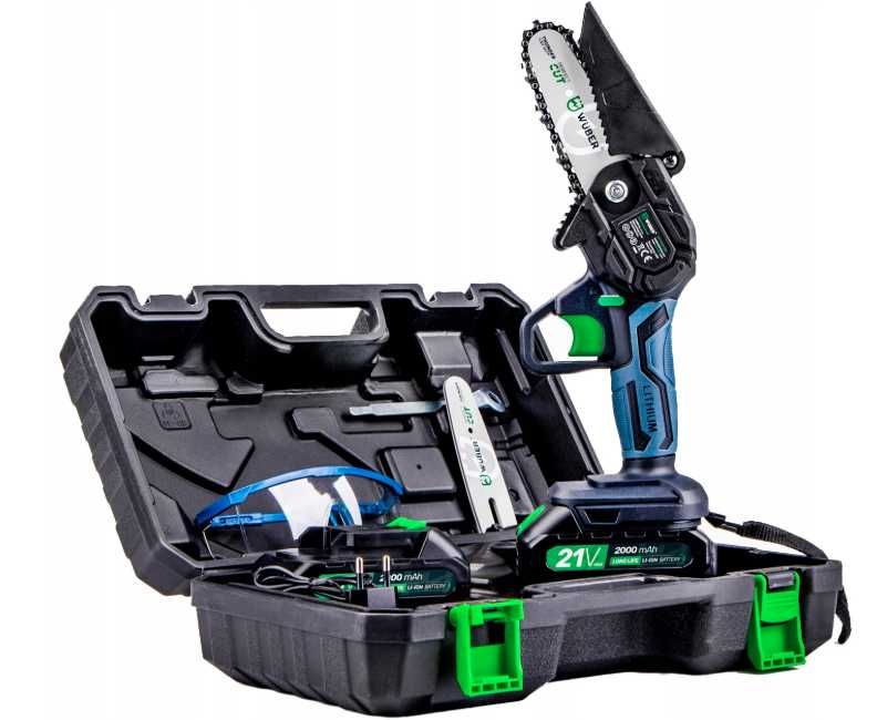 Piła łańcuchowa akumulatorowa mini pilarka gałęziówka 2 akumlatory