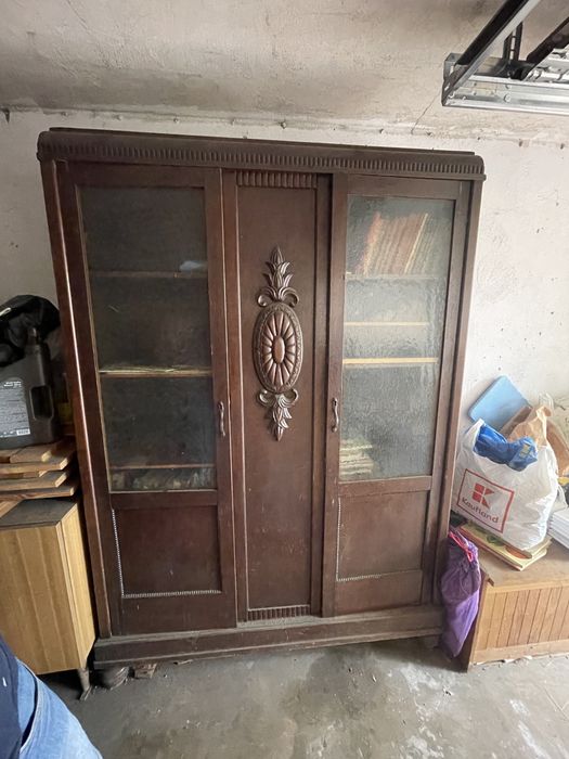 Szafa Witryna Witrynka przedwojenna Antyk drewniana