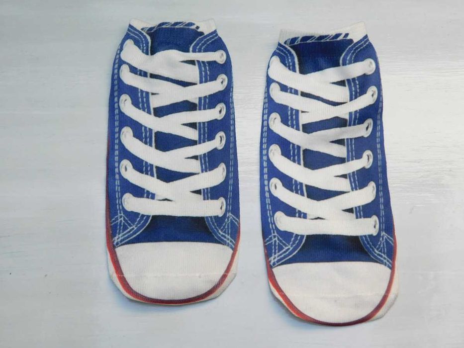 Skarpetki stopki trampki niebieskie 37-38