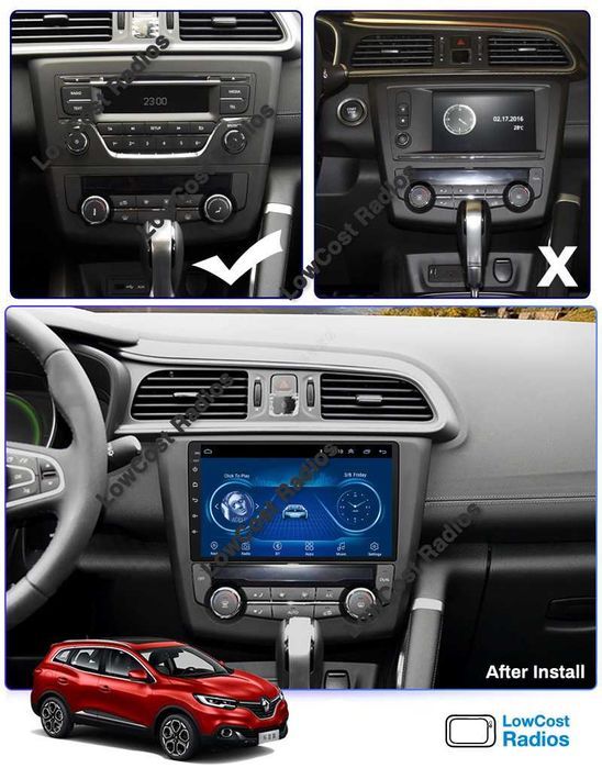 Auto Rádio GPS ANDROID 15 Renault KADJAR - Wifi BT Multimédia