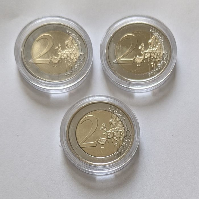 Lote 3 moedas comemorativas 2€