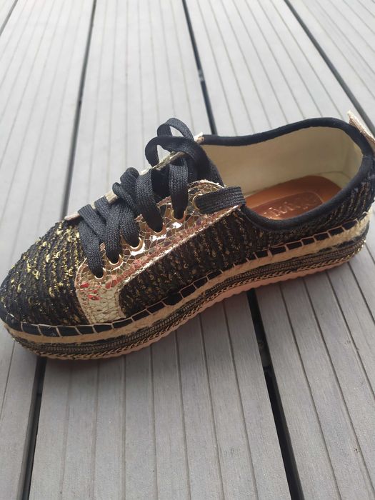 Espadryle spadryle buty na koturnie roz. 37