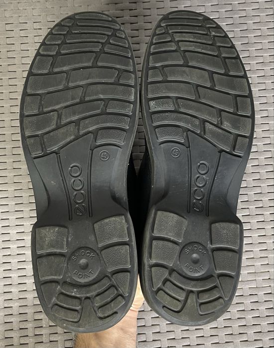 Ecco gore-tex ботинки туфли 45 размер кожаные черные