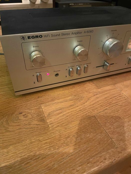 Wzmacniacz stereo EGRO HIFI A-6060 retro Vintage wycieraczki