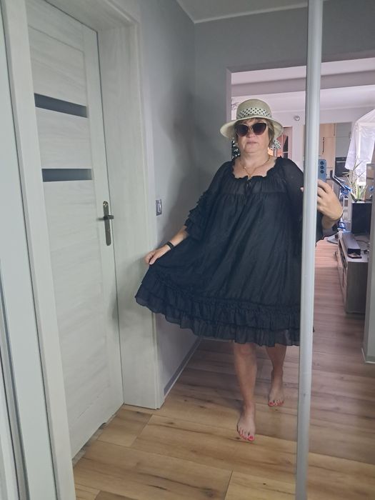 Piękna jedwabna sukienka rozmiar uniwersalny