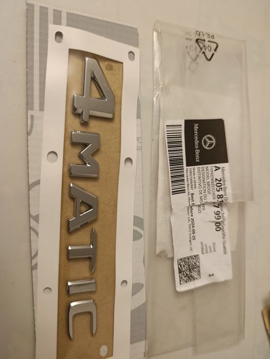 Logo Emblemat Mercedes 4MATIC W205 W166 W213