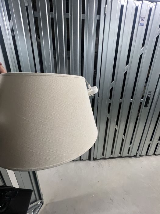 Dwie Lampy materiałowe kremowe