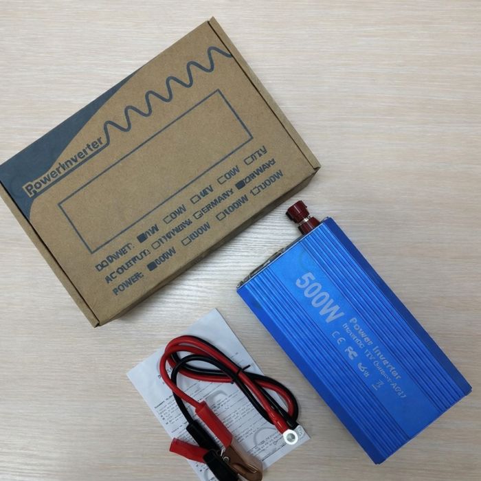 Перетворювач напруги з 12 на 220 В/ 500W/на клем/модиф. синусоїда