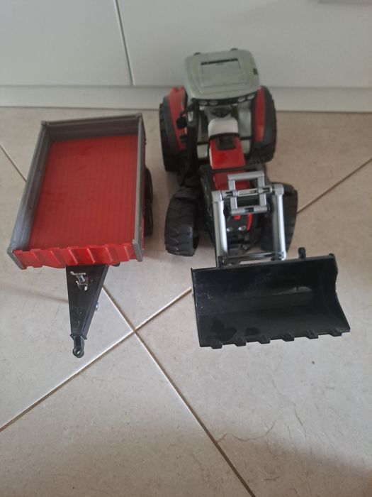 Ciągnik traktor Ferguson 7480 tur przyczepa Bruder
