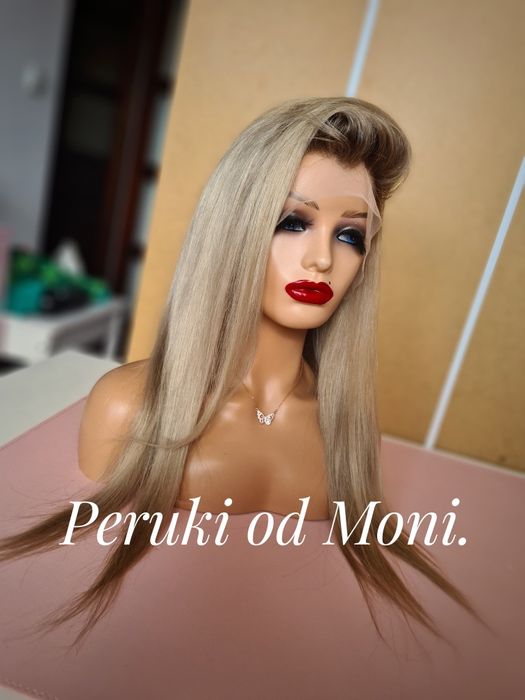 Peruka naturalna piękny blond