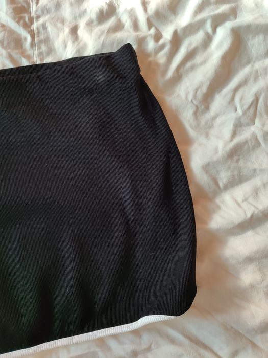 Юбка спідниця міні тепла в'язана тенісна котон бавовна рубчик в'язана