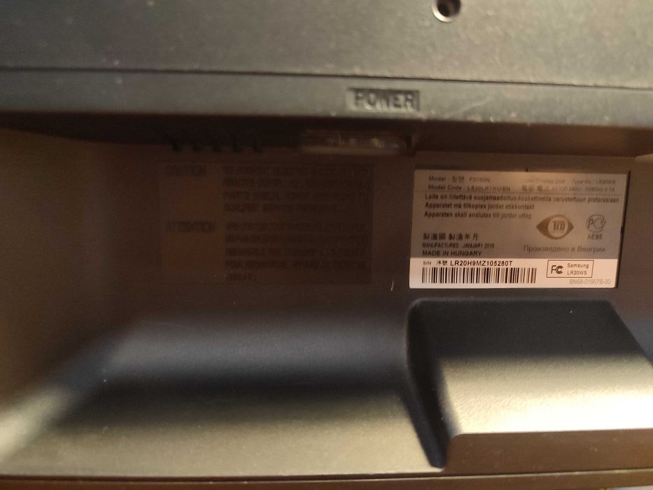 Продам монітор Samsung для комп'ютера б/у , діагональ екрану 20