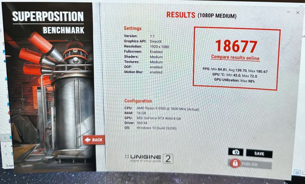 Ігровий комп'ютер Ryzen 5 5500 RTX 4060 8gb 16