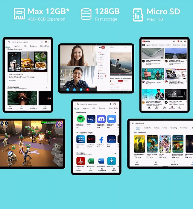Tablet HD NOVO com teclado, capa, caneta e fones!