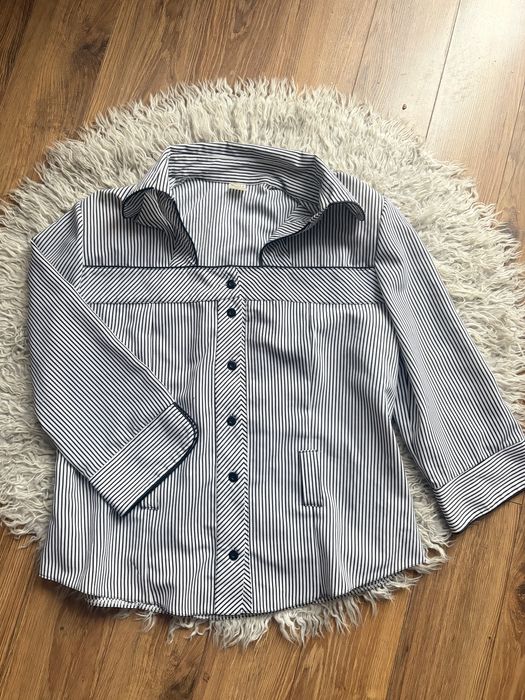 Biała koszula w paski L/XL 40/42