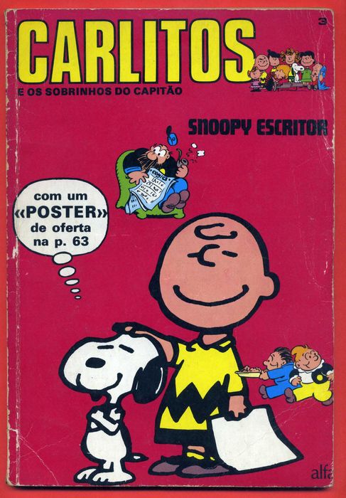 Carlitos e os sobrinhos do capitão (Snoopy), lote de 9