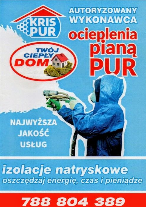 Już od 50 zł ! Piana Pur,Ocieplanie Pianą Pur, Ocieplanie poddaszy Pur