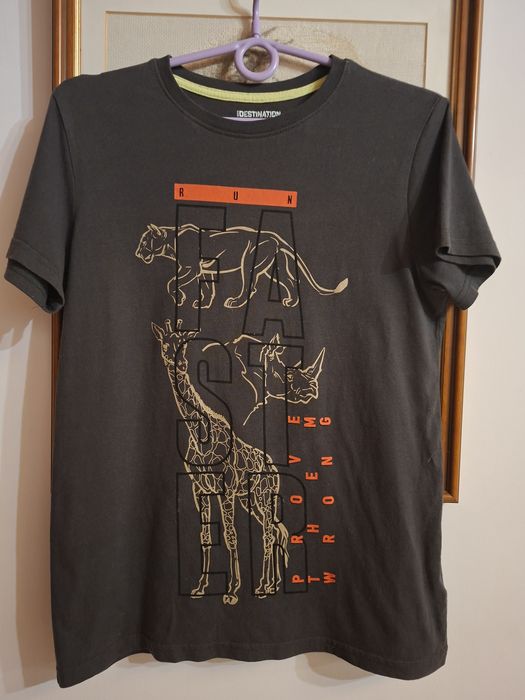 Koszulka t-shirt grafit roz.158/164 Destynation  tygrys