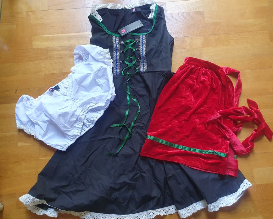Bawarska sukienka drindl przebranie  damskie roz.L Octoberfest