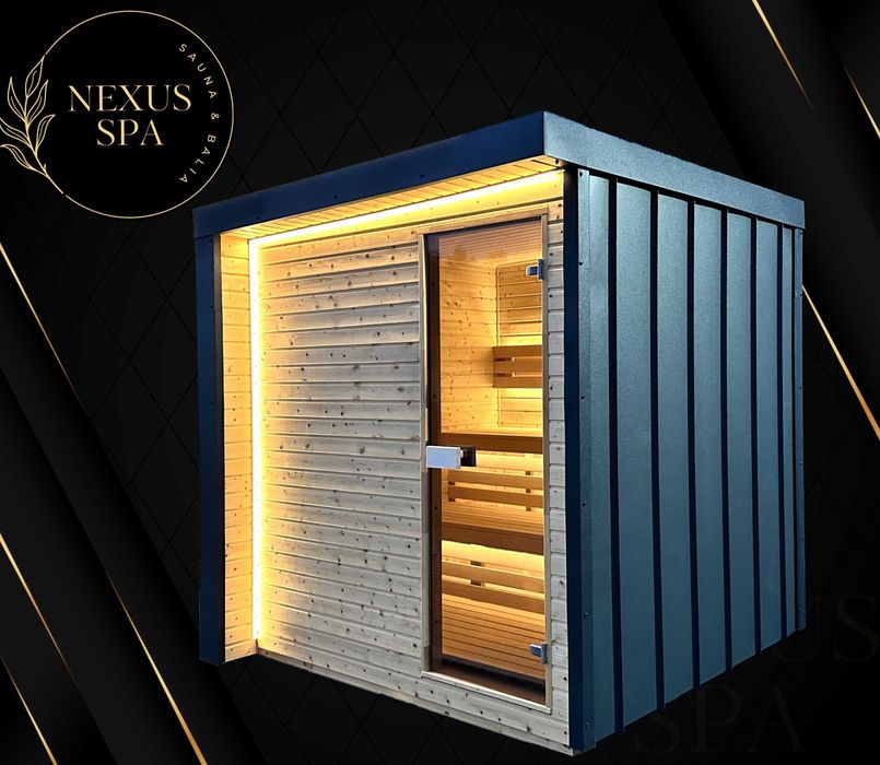 Sauna Ogrodowa Fińska Ocieplana Konstrukcja Beczka Cube