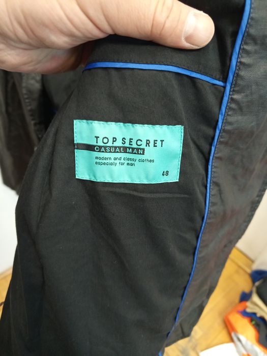 #150 Nowa marynarka męska Top secret 100 procent Len