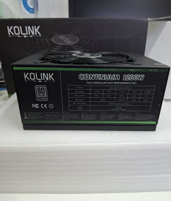 Fonte Para Computador Kolink Continuum 1200W Platinum