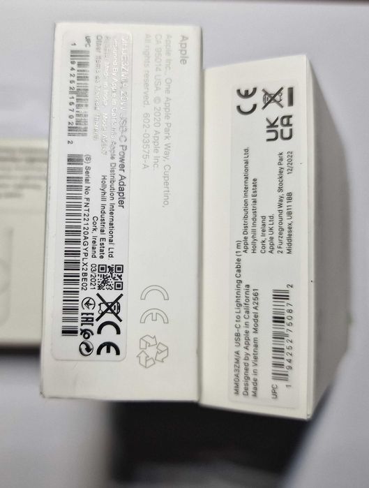 ZESTAW APPLE Ładowarka 20W + Kabel USB-C/Lightnin ORYGINAŁ