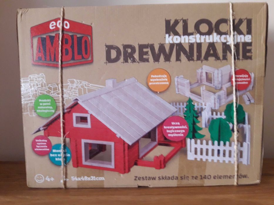 Klocki drewniane domek AMBLO