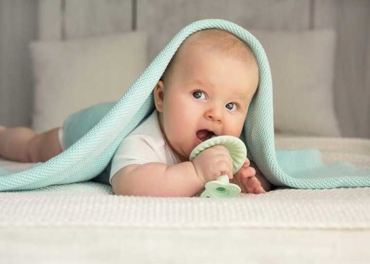 Logopedyczny Gryzak Grzybek Jasnoniebieski