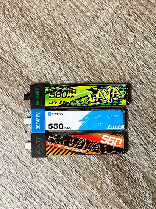 Акумулятори BETAFPV LAVA II 1S 95C 580mah