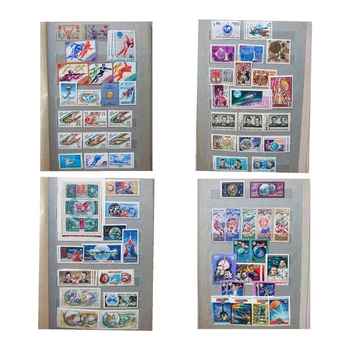 Альбом марок на тему олимпийские игры, космос, города, выставки.