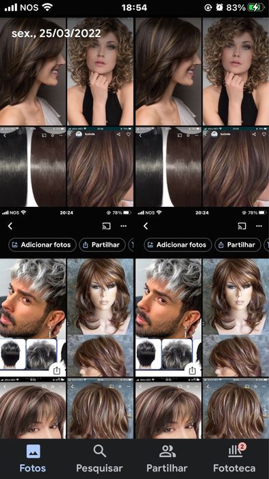 Perucas homem e mulher cabelo natural