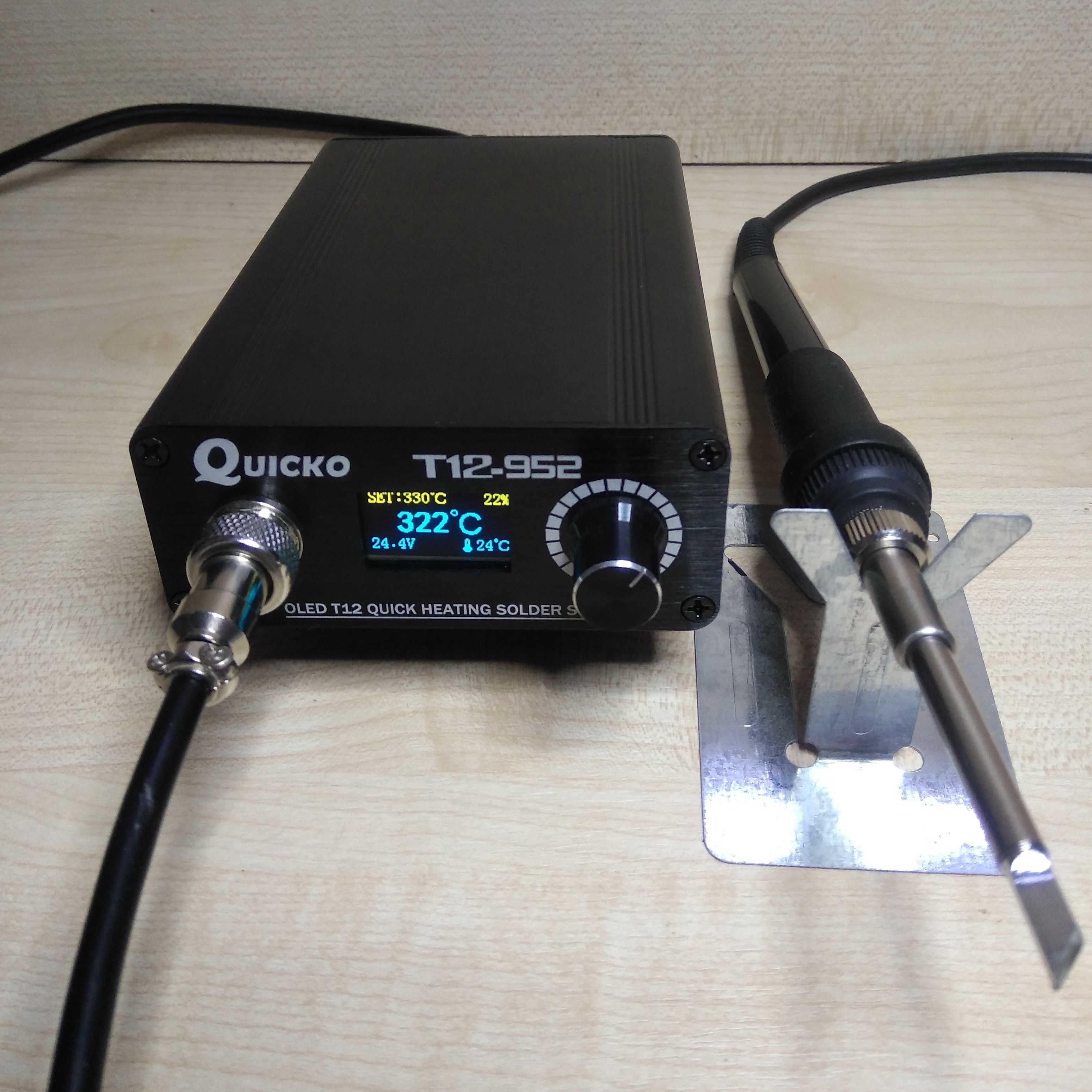 Паяльная станция QUICKO T12-952 OLED с БП и жала Hakko T12 (5 шт): 2 ...