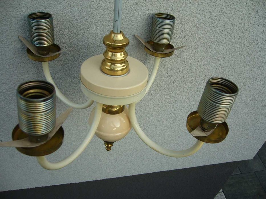 Żyrandol retro bez kloszy