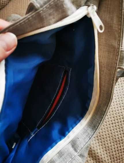 Wodoodporna torba shopperka szara – Idealnie Nieidealna mieści A4