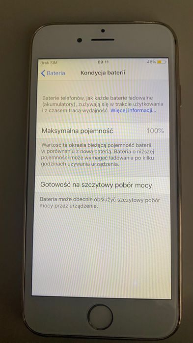 Złoty iPhone 6- nowy LCD i bateria