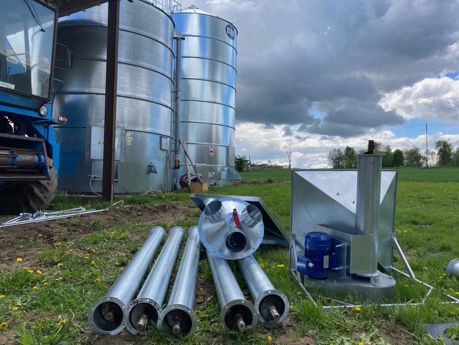Żmijka Pionowa Fi 170mm 15m 25t/h Ocynk. Do Zasypywania Silosów Zbożowych