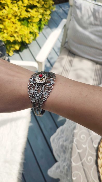 Bransoletka mechanizm steampunk