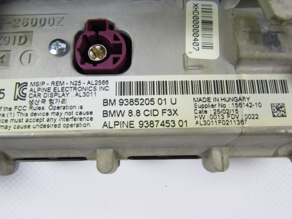Monitor / Display Central Bmw 3 Ref: 65509387453