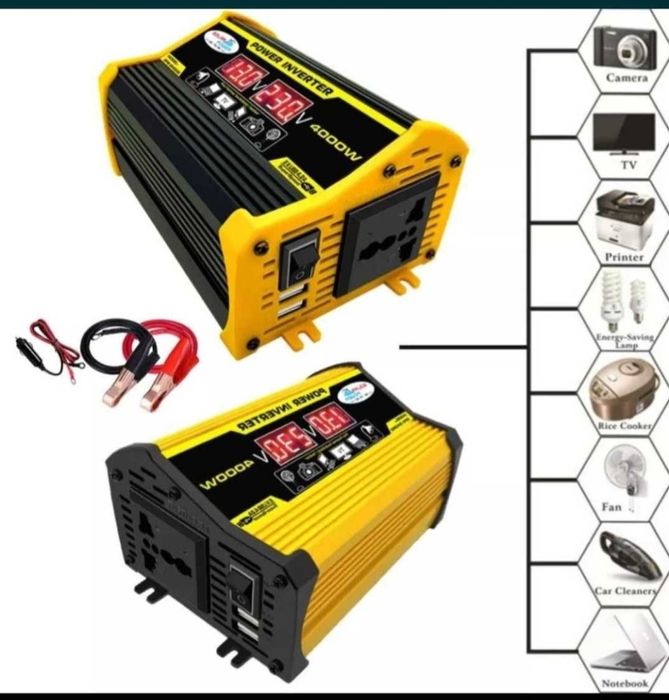 Інвертор 4000w 12v/220v. Чистий синус, перетворювач напруги.