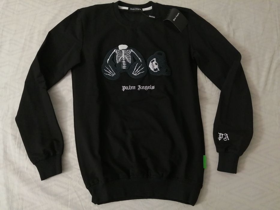 NOWA bluza Palm Angels bluzka klasyk PA miś pp szkielet S