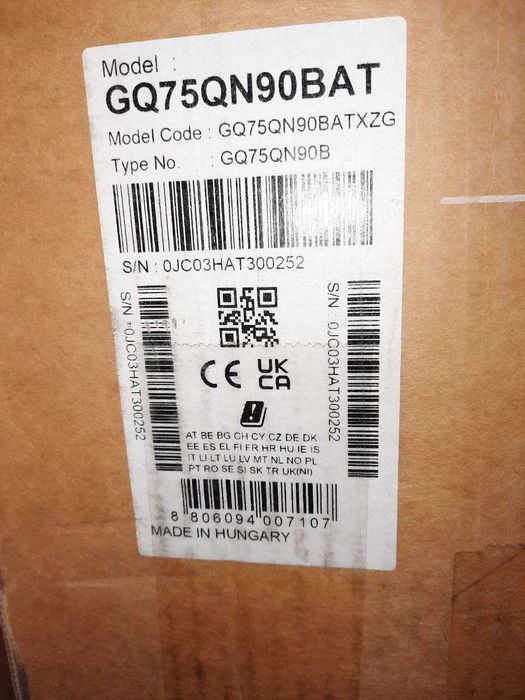 75" 120Гц SAMSUNG NeoQLED MiniLed Сабвуфер Смарт QN90B з Німеччини